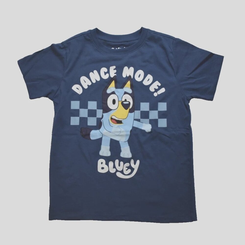 Bluey Cartoon Dog Blue Heeler Dance Mode Youth Boys Shirt New Sizes XS to XL